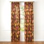 Country Leaves Window Curtains or Accent Pillows - 63" Panel