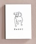 Personalized Dog or Cat Line Drawing Wall Art - 6" x 8" Mini