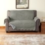 Reversible Quilted Solid Furniture Protectors - Stone Gray/Light Gray
