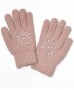 Women's Embellished Cozy Brushed Lined Gloves - Pink