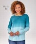 Tie-Dye French Terry Tops - Turquoise Medium