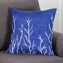 18" Brooke Branches Accent Pillows - Navy