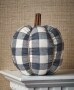 Decorative Plaid Plush Pumpkins - Gray 8"