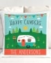 Personalized Happy Campers Sherpa Throw or Pillow - Pillow