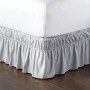 Ruffled Bedskirts - Light Gray Twin/Full