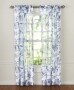 Floral Sheer Watercolor Panel or Valance - Grape 84 Panel