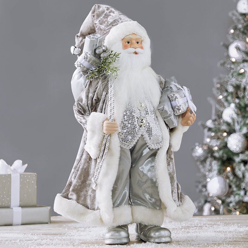 Silver and White Santa | The Lakeside Collection