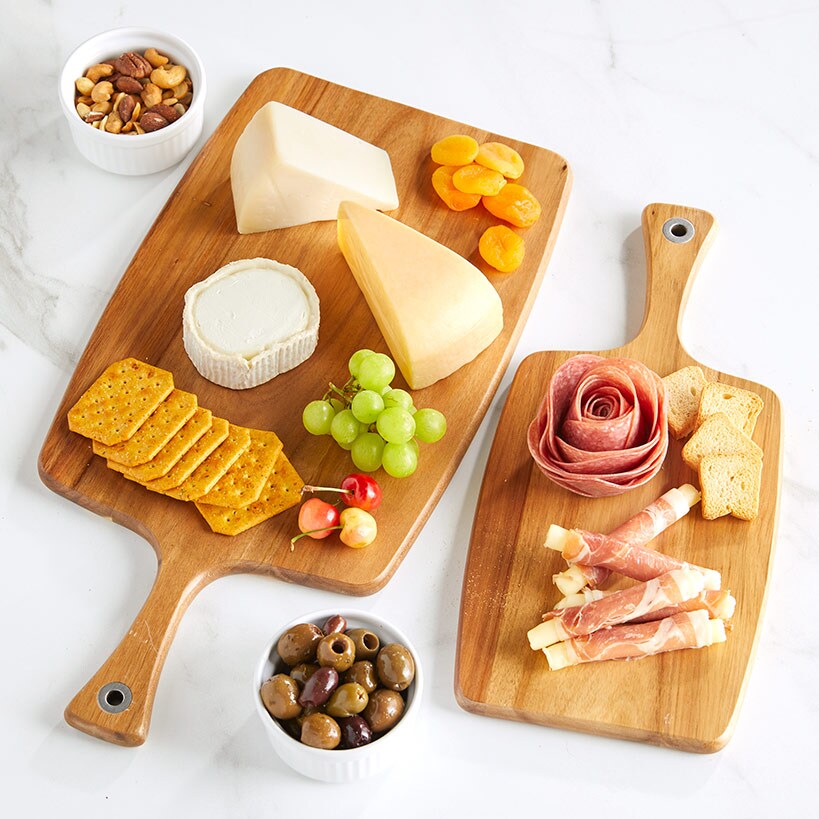 Pack of 6 Unfinished Birch Wood Cutting Boards - 6 Individual Wooden Boards  for Cheese, Appetizers, Charcuterie, Tapas - (Set includes - 6 Boards 12