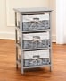 Storage Tower with 3-Pc. Basket Set - Gray