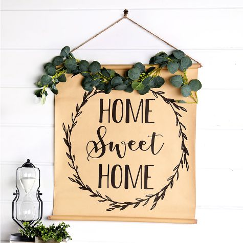 Farmhouse Paper Scroll Wall Hangings - Home Sweet Home