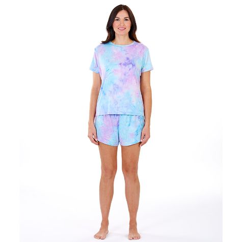 Tie-Dye Shorty Pajama Sets - Blue Medium