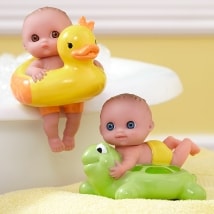 Set of 2 Lil' Cutesies Floating Bath Dolls
