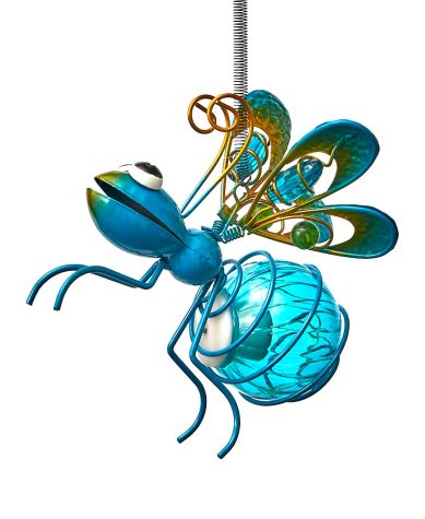 "Flying" Solar Bugs - Blue Dragonfly