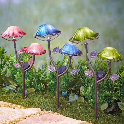 Double Mushroom Solar Stakes