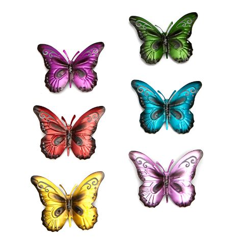 Colorful Solar Butterfly Mobile or 6 Plaques