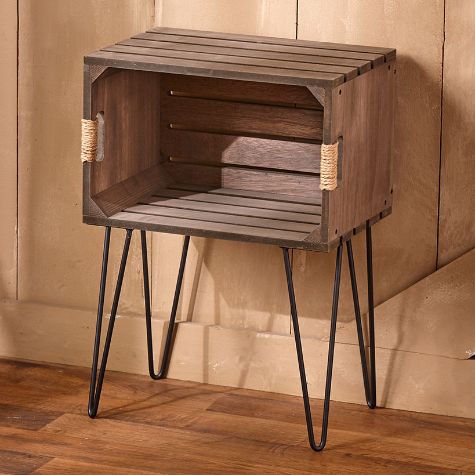 Rustic Wooden Crate End Tables - Wood