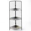 3-Tier Metal Corner Shelves - Gray