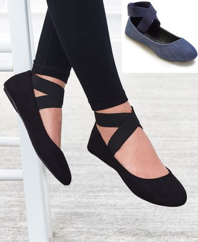 Women's Ankle Strap Ballerina Flats