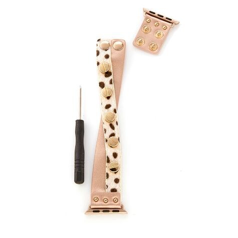 Cheetah or Snake Watchband for Apple Watch® - Cream Cheetah