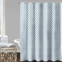 13-Pc. Scalloped Shower Curtain Set