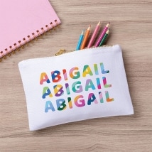 Personalized Colorful Name Zipper Pouch