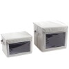 Collapsible Storage Boxes - Gray 2-Pc. Box Set