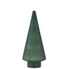 Lighted Ribbed Glass Tabletop Trees - Green