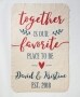 Personalized Couples' Sentiment Sherpa Throws