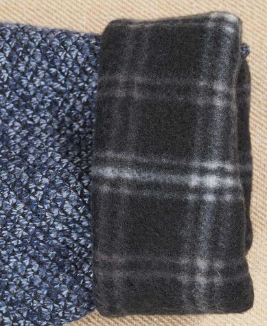 Men's Fleece-Lined 1/4-Zip Sweaters - Denim Blue M (38/40)