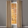 Solid Faux Silk Blackout Curtains - Champagne 84"