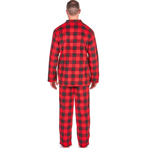 Men's Notch Collar Fleece Pajama Sets