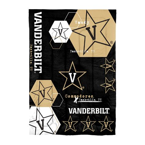 NCAA Hexagon Comforter Set - Vanderbilt Twin