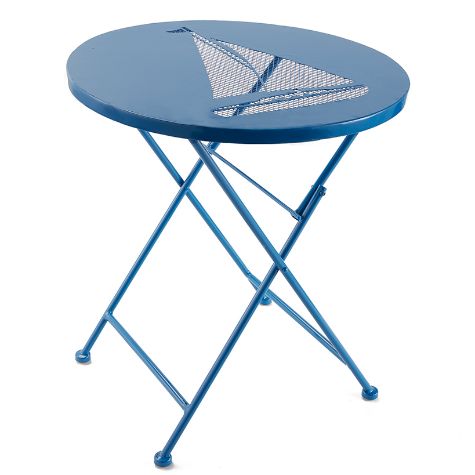 Nautical Folding Metal Accent Tables