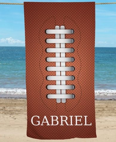 Personalized Sports Beach Towels - Football