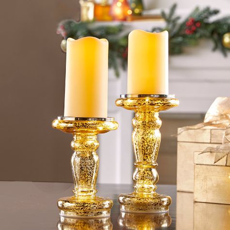 Lighted Glass Candleholders