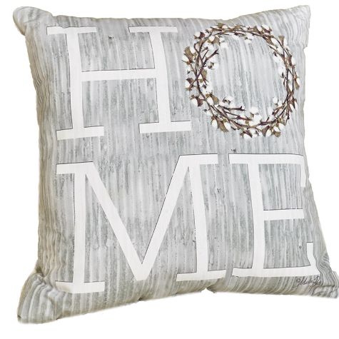 Cotton Boll Accent Pillows - Home 17" Pillow
