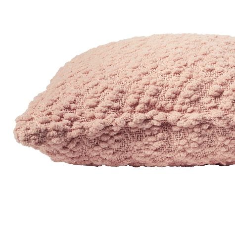 Snow Flocked Chenille Throws or Accent Pillows - Blush Accent Pillow
