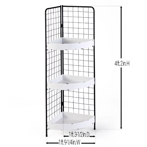 3-Tier Metal Corner Shelves