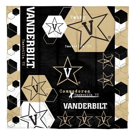 NCAA Hexagon Comforter Set - Vanderbuilt Full/Queen