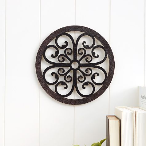 Scrolled Wall Medallion - Heart