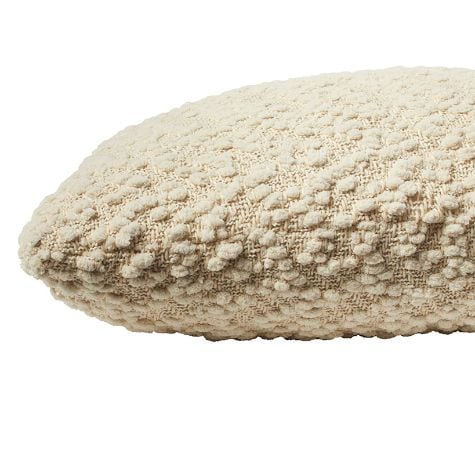 Snow Flocked Chenille Throws or Accent Pillows - Tan Accent Pillow