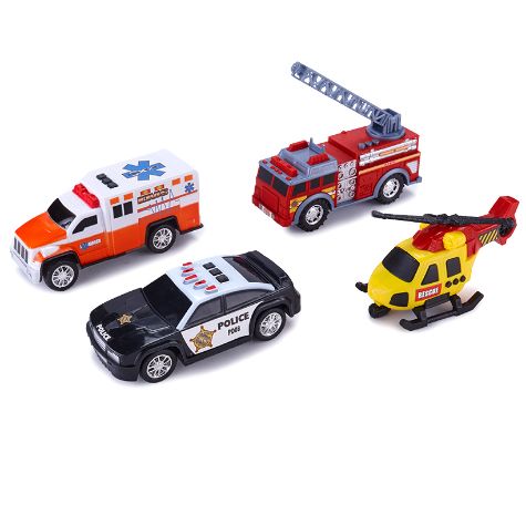 Set of 4 Emergency Vehicles