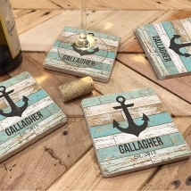 Personalized Set of 4 Coasters