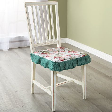 Ruffle Trim Floral Home Collection - Chair Cover