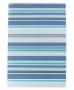Outdoor Decorative Rug Collection - Blue Stripe Accent