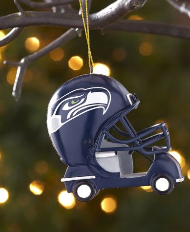 NFL Helmet Cart Ornaments - Seahawks