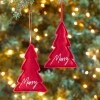 Sets of 2 Plush Tree Ornaments
