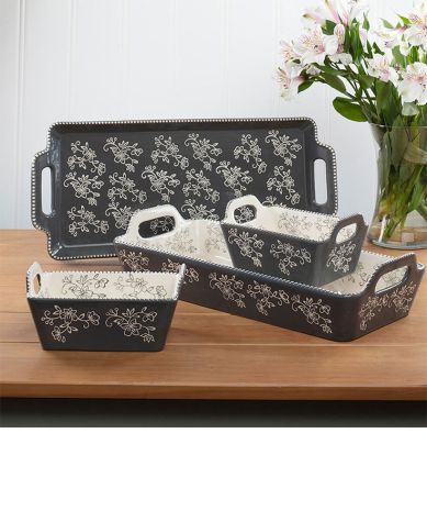 temp-tations® Floral Lace 4-Pc. Bake and Serve Sets