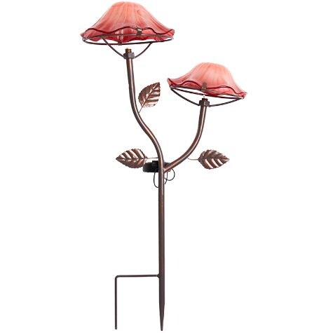 Double Mushroom Solar Stakes - Pink