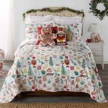 Gingerbread Quilted Bedding Ensemble
